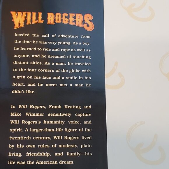 Hardcover Signed Children's Book: Will Rogers By Frank Keating - Picture 5 of 8